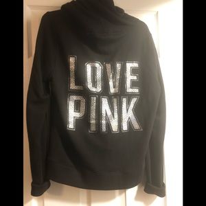 Pink rhinestone hoodie